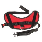 Шлейка К9, размер M, ОГ 55-65 см, вес 11-20 кг, мягкая, светоотражающая, красная - Фото 7