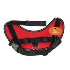 Шлейка К9, размер M, ОГ 55-65 см, вес 11-20 кг, мягкая, светоотражающая, красная - Фото 8