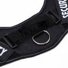 Шлейка К9 мягкая светоотражающая, размер M, ОГ 55-65 см, вес 11-20 кг, чёрная - Фото 4