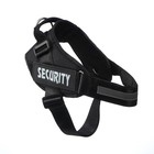 Шлейка К9 мягкая светоотражающая, размер XL, ОГ 80-95 см, вес 30-45 кг, чёрная - Фото 3