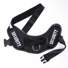 Шлейка К9 мягкая светоотражающая, размер XL, ОГ 80-95 см, вес 30-45 кг, чёрная - Фото 6