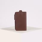 Ключница, длина 10 см, отдел на кнопке, 7 карабинов, цвет кофе - Фото 2