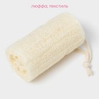 Мочалка для тела натуральная Доляна, 10.5×6×6 см, бежевая - Фото 3