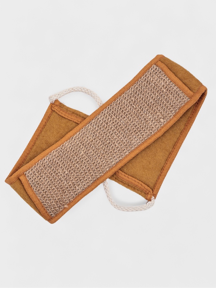 Мочалка - лента из конопли для тела Доляна, длинная, 70×10 см - Фото 1