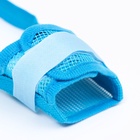 Намордник сетчатый с двойной фиксацией, размер M (длина по носу 10 см, обхват морды 20 см), голубой - Фото 4