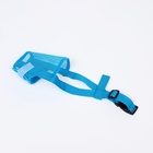 Намордник сетчатый с двойной фиксацией, размер L (длина по носу 6 см, обхват морды 25 см), голубой - Фото 3