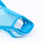 Намордник сетчатый с двойной фиксацией, размер L (длина по носу 6 см, обхват морды 25 см), голубой - Фото 4