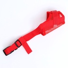 Намордник сетчатый с двойной фиксацией, размер M (длина по носу 10 см, обхват морды 20 см), красный - Фото 3