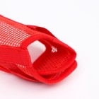 Намордник сетчатый с двойной фиксацией, размер M (длина по носу 10 см, обхват морды 20 см), красный - Фото 4