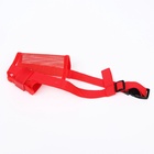 Намордник сетчатый с двойной фиксацией, размер L (длина по носу 6 см, обхват морды 25 см), красный - Фото 3