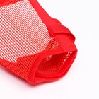 Намордник сетчатый с двойной фиксацией, размер L (длина по носу 6 см, обхват морды 25 см), красный - Фото 4