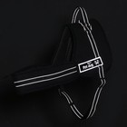 Шлейка с подкладом светоотражающая, размер XL, ОШ 68, ОГ 68-86 см, стропа 2,5 см, чёрная 3680506