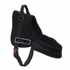 Шлейка с подкладом светоотражающая, размер XL, ОШ 68, ОГ 68-86 см, стропа 2,5 см, чёрная 3680506