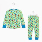 Пижама для мальчика "Машины и Звёзды", цвет зелёный МИКС, рост 104 см - Фото 2