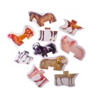 Макси-пазлы «Животные фермы», реалистичные, 5 пазлов, 10 деталей - Фото 2