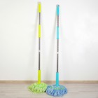 Швабра с отжимом Доляна, насадка из микрофибры, стальная ручка 130 см, цвет МИКС - Фото 3
