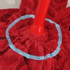 Швабра с отжимом Доляна, насадка из микрофибры, стальная ручка 130 см, цвет голубой - Фото 5