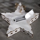Светодиодная фигура «Звезда с оленями» 19 × 19 × 4 см, дерево, батарейки АААх2 (не в комплекте), свечение тёплое белое - Фото 3