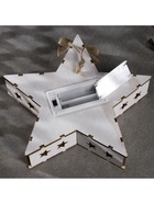 Светодиодная фигура «Звезда с оленями» 19×19×4 см, дерево, батарейки АААх2 (не в комплекте), свечение тёплое белое - Фото 6