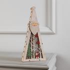 Фигура дерев. "Ёлка Дед Мороз", 29х13х3 см, AA*2 (не в компл.), 5 LED, ТЁПЛОЕ БЕЛОЕ - Фото 2