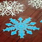Набор наклеек "Снежинки" 4 наклейки в наборе, сине-голубые и белые, 152 x 152 мм - фото 8721111