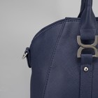 Сумка женская, отдел на молнии, наружный карман, длинный ремень, цвет синий - Фото 4