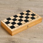 Настольная игра 2в1 "Лучший": шахматы, шашки (король h=7.2 см, пешка h=4 см), поле 29х29 см - фото 8412797