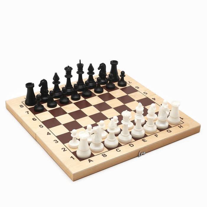 Шахматные фигуры турнирные, пластик, король h-10.5 см, пешка h-5 см - фото 1887813670