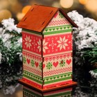 Чайный домик "Новогодний узор", 8,5х9х18см - Фото 4