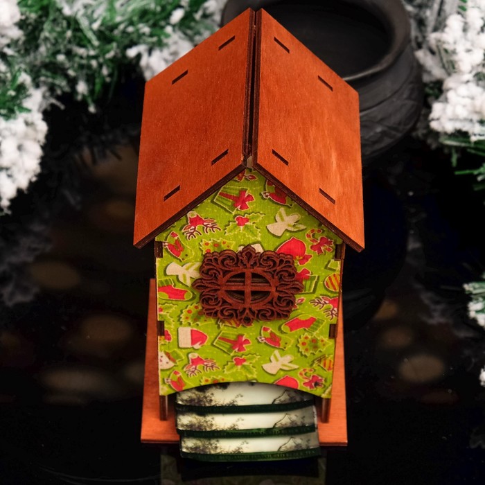 Чайный домик "Новогодние подарки", 8,5х9х18см - фото 1899625742