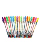 Набор гелевых ручек Calligrata, 18 цветов, металлик, узел 0.7 мм, корпус с рисунком, в блистере на кнопке - Фото 3