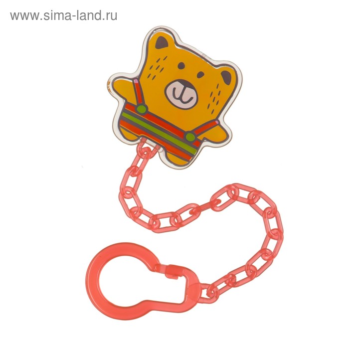 Держатель для пустышки SOOTHER HOLDER, цвет красный - Фото 1