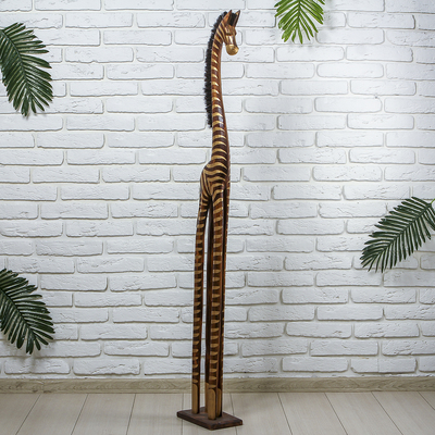 Сувенир «Зебра», 23×15×150 см, дерево
