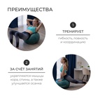 Фитбол ONLYTOP, d=65 см, 900 г, антивзрыв, зелёный, МИКС - Фото 3
