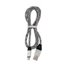 Кабель LuazON, microUSB - USB, 1 А, 1 м, оплётка нейлон, МИКС - Фото 2