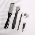 Набор для педикюра, 5 предметов, на блистере, цвет чёрный - Фото 2