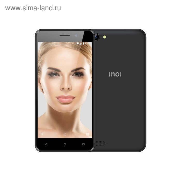 Смартфон INOI 2 Lite, 5", TN, 8Гб, 1Гб, 5Мп, 3G, Android 7.0, чёрный - Фото 1