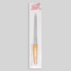 Пилка металлическая для ногтей, 17 см, на блистере, цвет золотистый - Фото 5