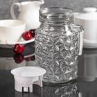 Кувшин стеклянный с крышкой Доляна «Сверкающий лёд», 500 мл, цвет крышки МИКС - фото 24300859