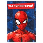 Блокнот на скрепке MARVEL "Человек-паук", 32 листа, А6 - фото 8721738