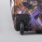 Сумка дорожная на колёсах, отдел на молнии, наружный карман, цвет сиреневый - Фото 4