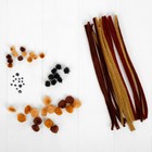 Набор для творчества из проволоки с ворсом, помпонов, глаз №6, коричневый, 30 проволочек - Фото 2