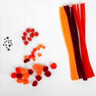 Набор для творчества из проволоки с ворсом, помпонов, глаз №8, МИКС - Фото 2