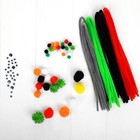 Набор для творчества из проволоки с ворсом, помпонов, глаз №11, МИКС - Фото 2