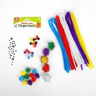 Набор для творчества из проволоки с ворсом, помпонов, глаз №13, МИКС - Фото 1