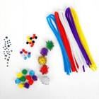 Набор для творчества из проволоки с ворсом, помпонов, глаз №13, МИКС - Фото 2