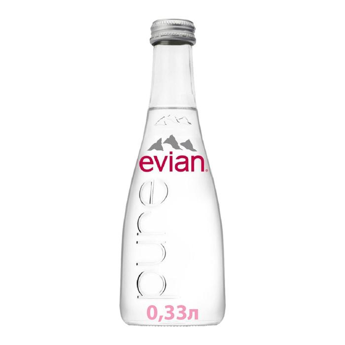 Вода минеральная природная столовая Evian, 0,33 л - Фото 1