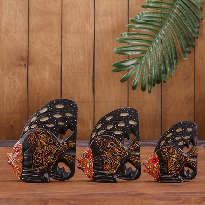 Набор сувенирный «Королевские рыбки», 3 шт., 14×8×10 см