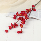 Цветок искусственный "Ветка сакуры" 3х80 см, красный - фото 319858441