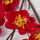 Цветок искусственный "Ветка сакуры" 3х80 см, красный - Фото 2